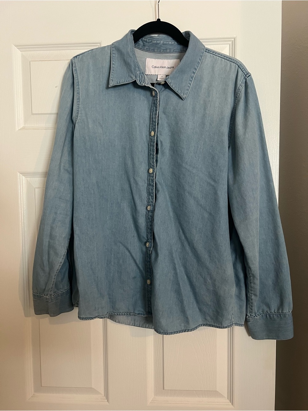 Calvin Klein Jeans Pale Blue Denim Button-Down Shirt